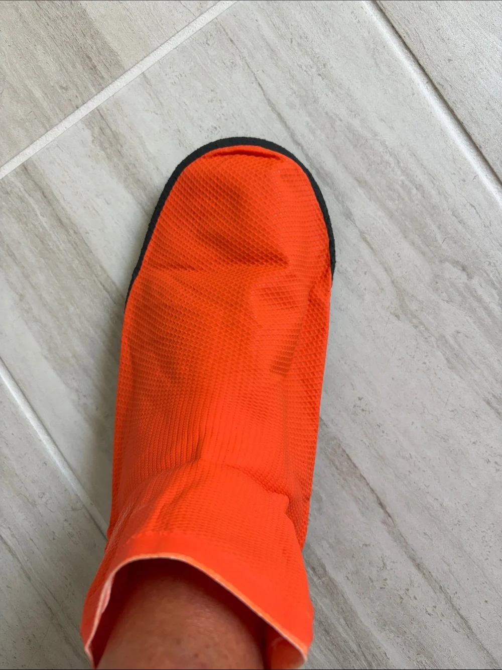 Men's or Women’s Waterproof Shoe Covers Orange and Black – Performance Fit
